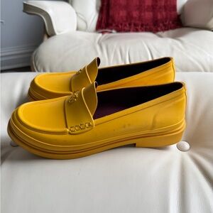 Tory Burch Yellow Rain Loafers